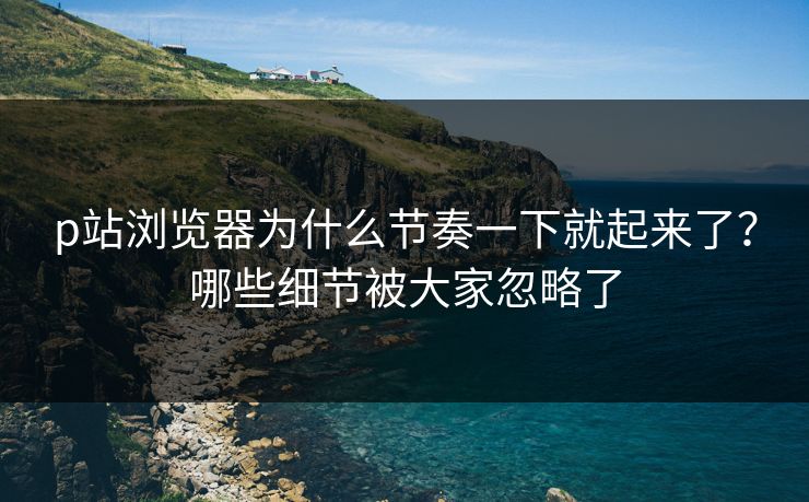 p站浏览器为什么节奏一下就起来了?哪些细节被大家忽略了 p站浏览器为什么节奏一下就起来了?哪些细节被大家忽略了