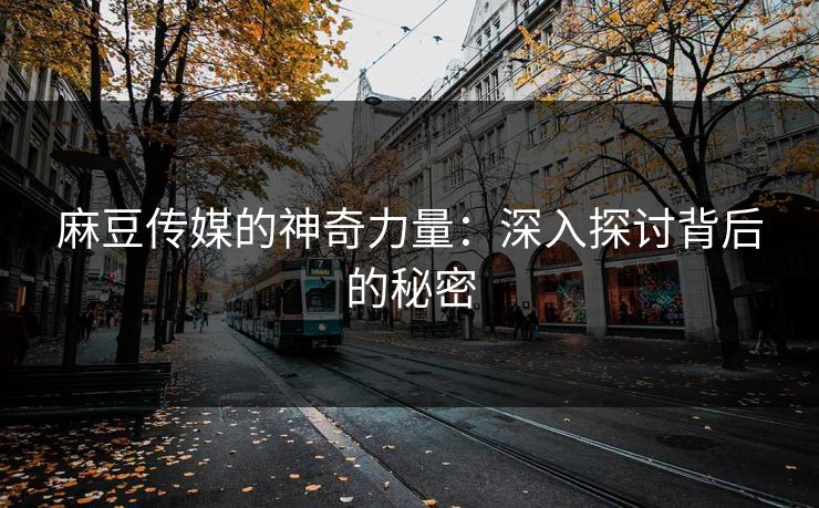 麻豆传媒的神奇力量：深入探讨背后的秘密